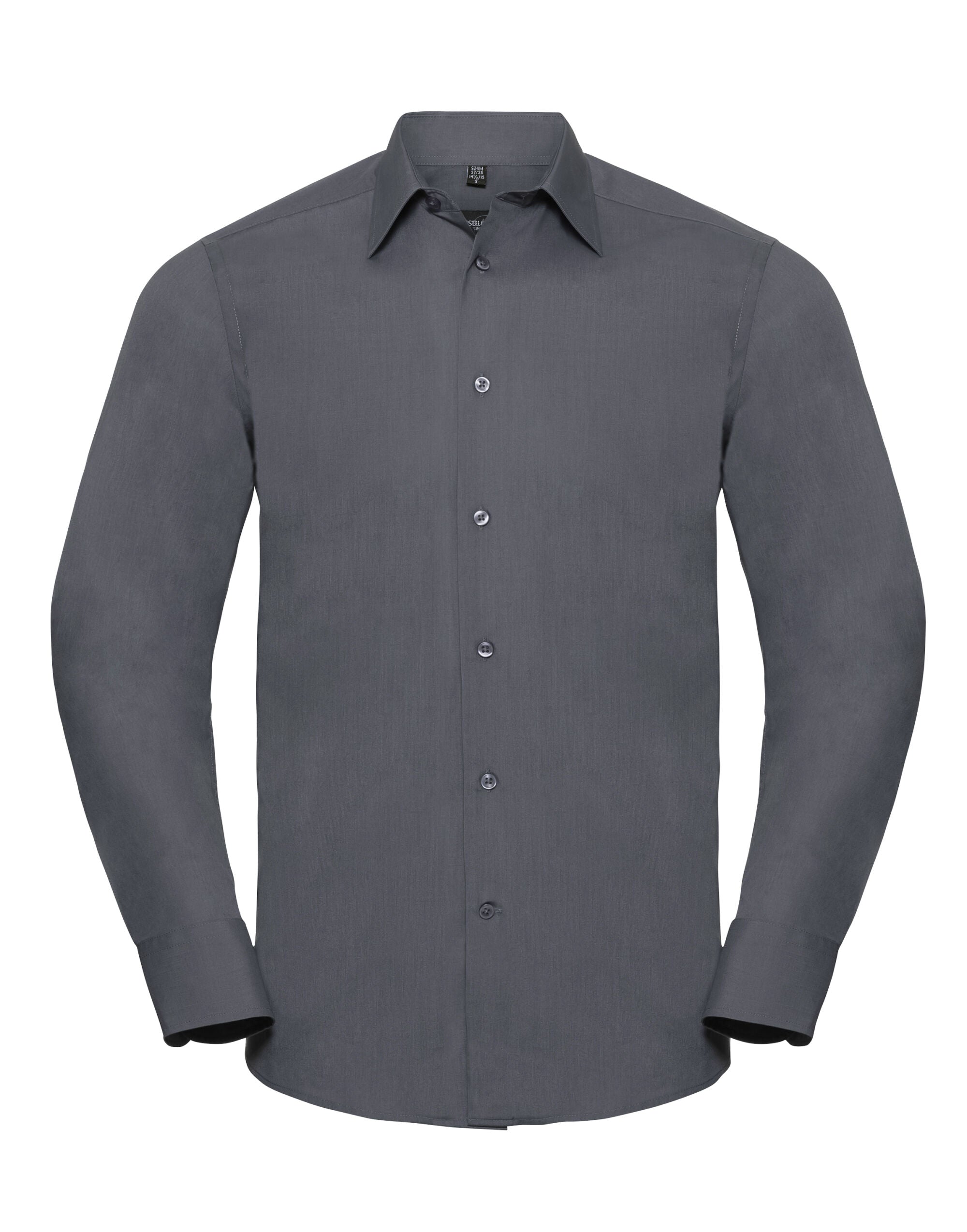 Men's Long Sleeve Tailored Polycotton Poplin Shirt