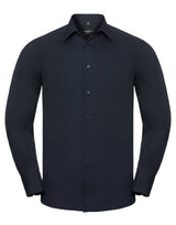 Men's Long Sleeve Tailored Polycotton Poplin Shirt