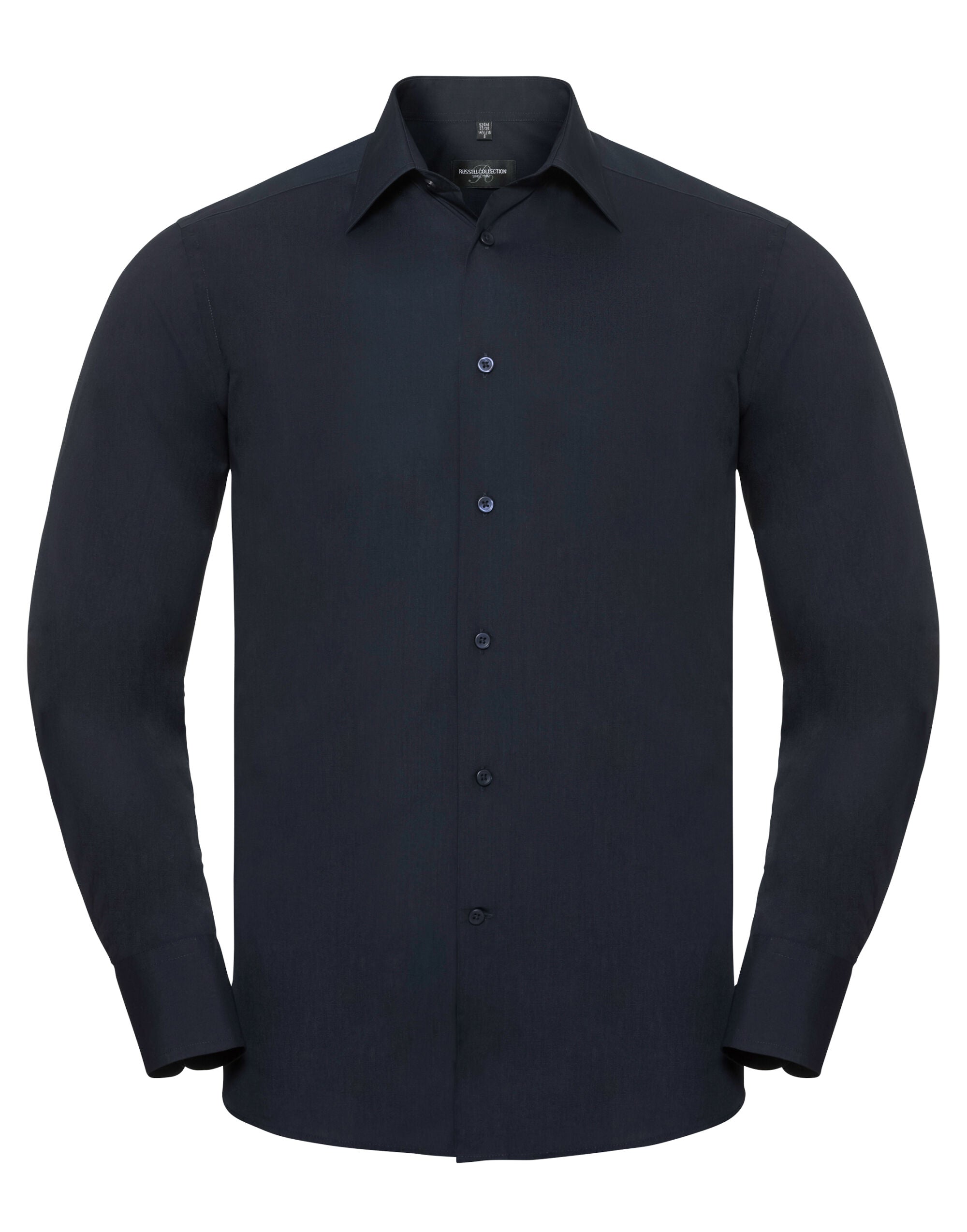 Men's Long Sleeve Tailored Polycotton Poplin Shirt