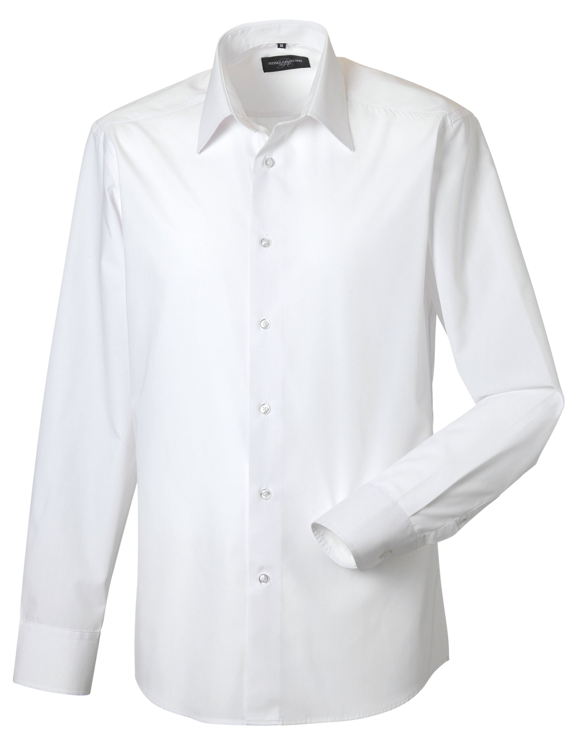 Men's Long Sleeve Tailored Polycotton Poplin Shirt