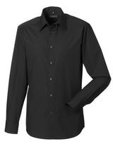 Men's Long Sleeve Tailored Polycotton Poplin Shirt