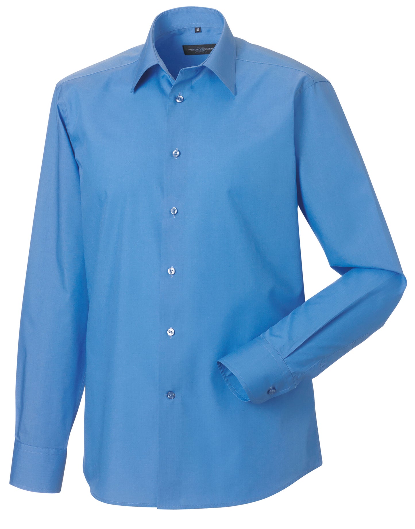 Men's Long Sleeve Tailored Polycotton Poplin Shirt