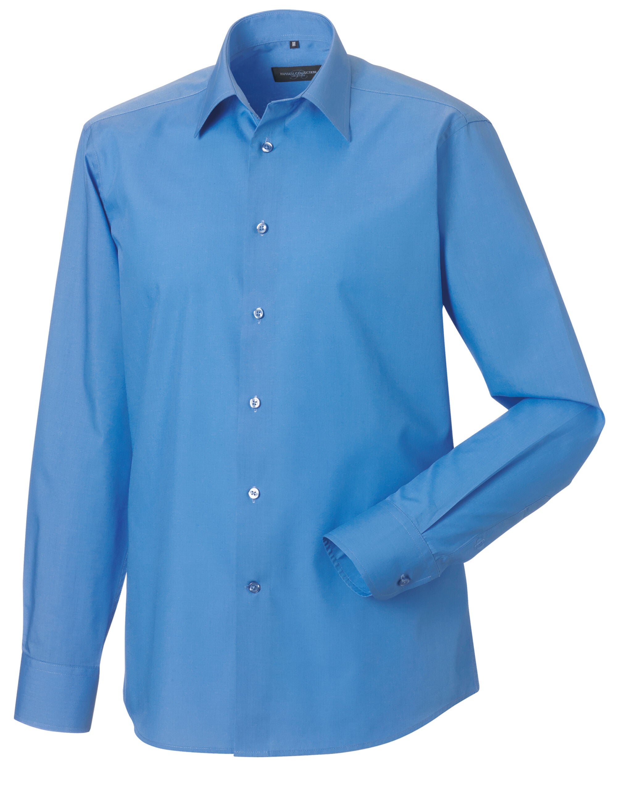 Men's Long Sleeve Tailored Polycotton Poplin Shirt