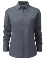 Ladies' Long Sleeve Classic Polycotton Poplin Shirt