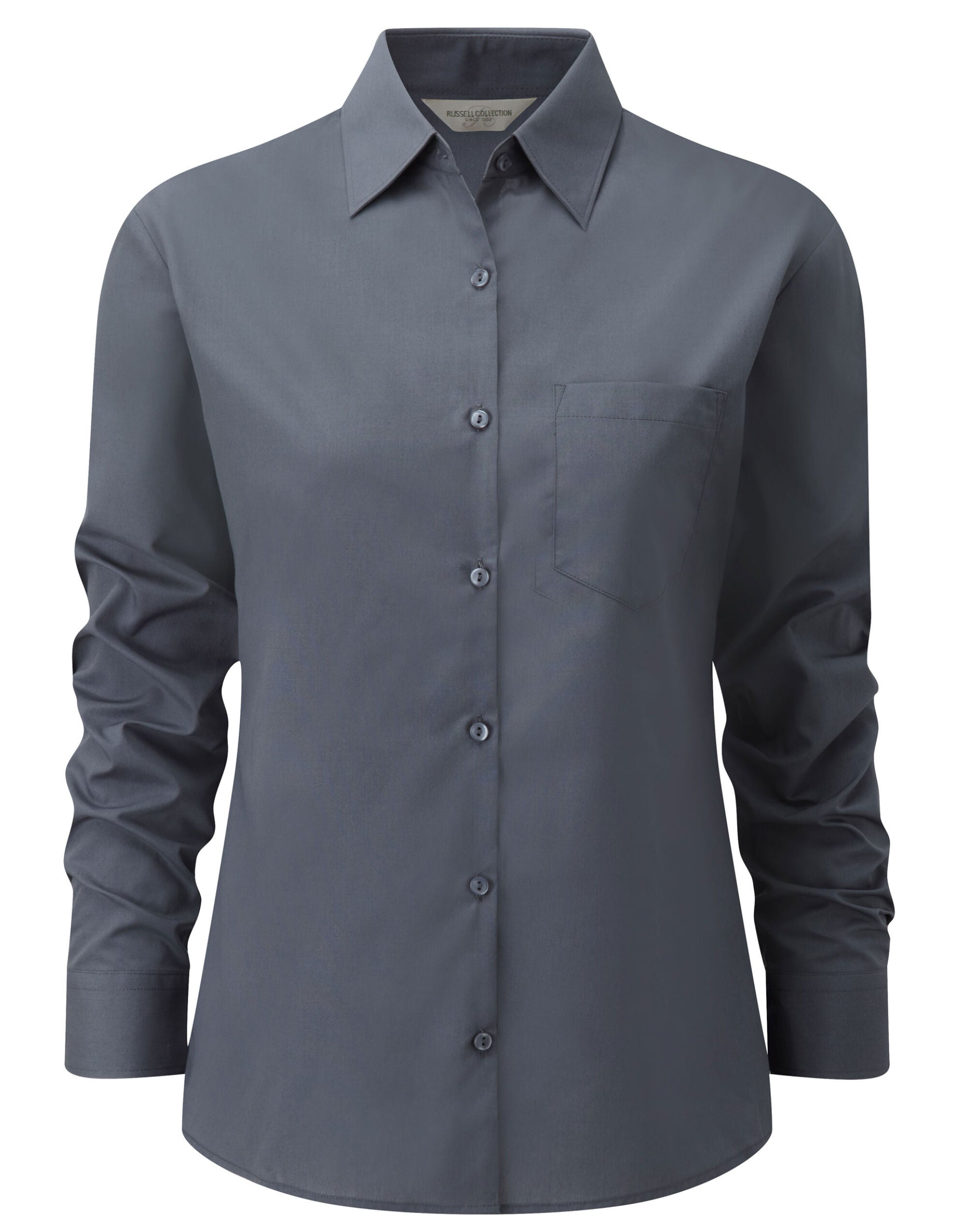 Ladies' Long Sleeve Classic Polycotton Poplin Shirt