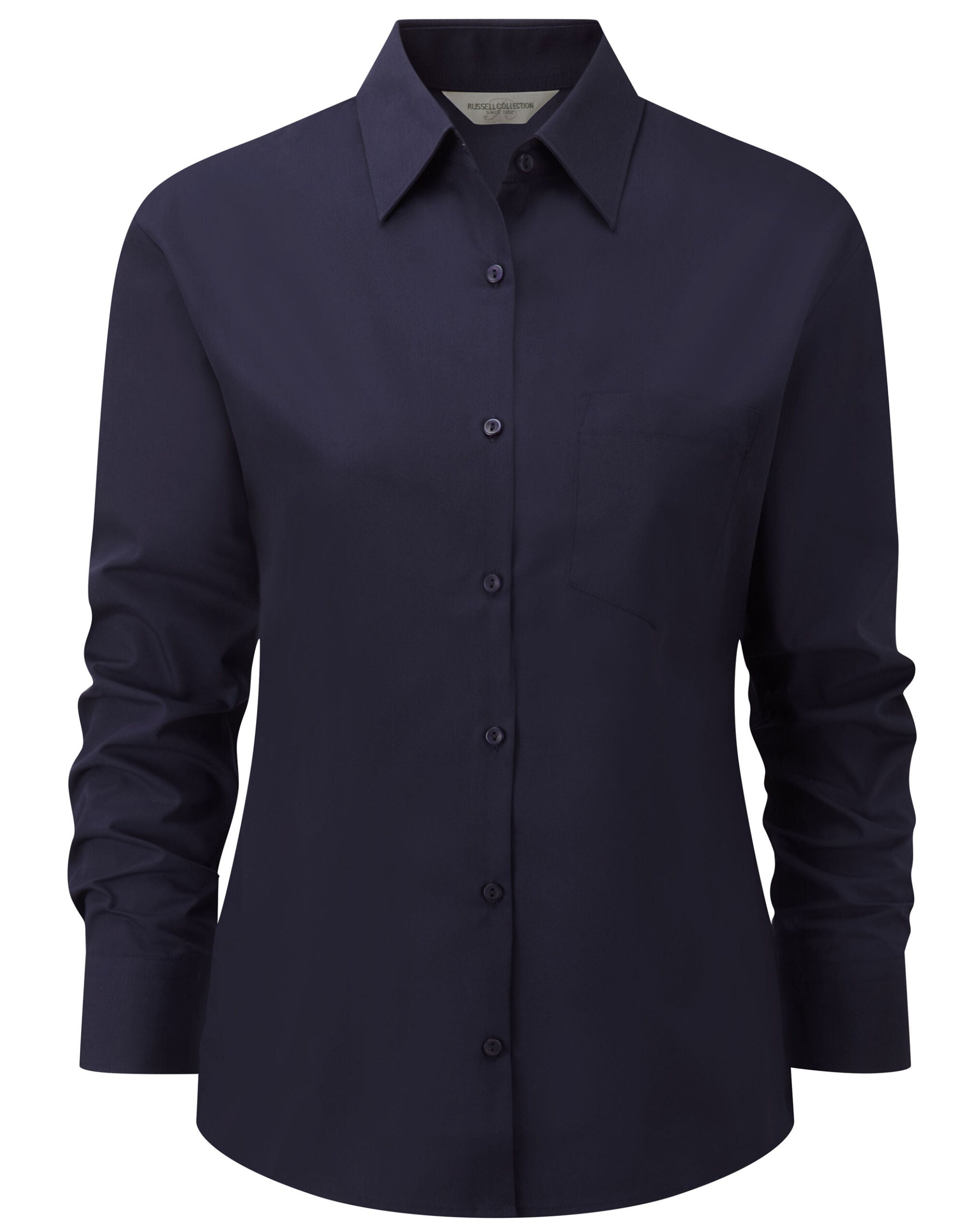 Ladies' Long Sleeve Classic Polycotton Poplin Shirt