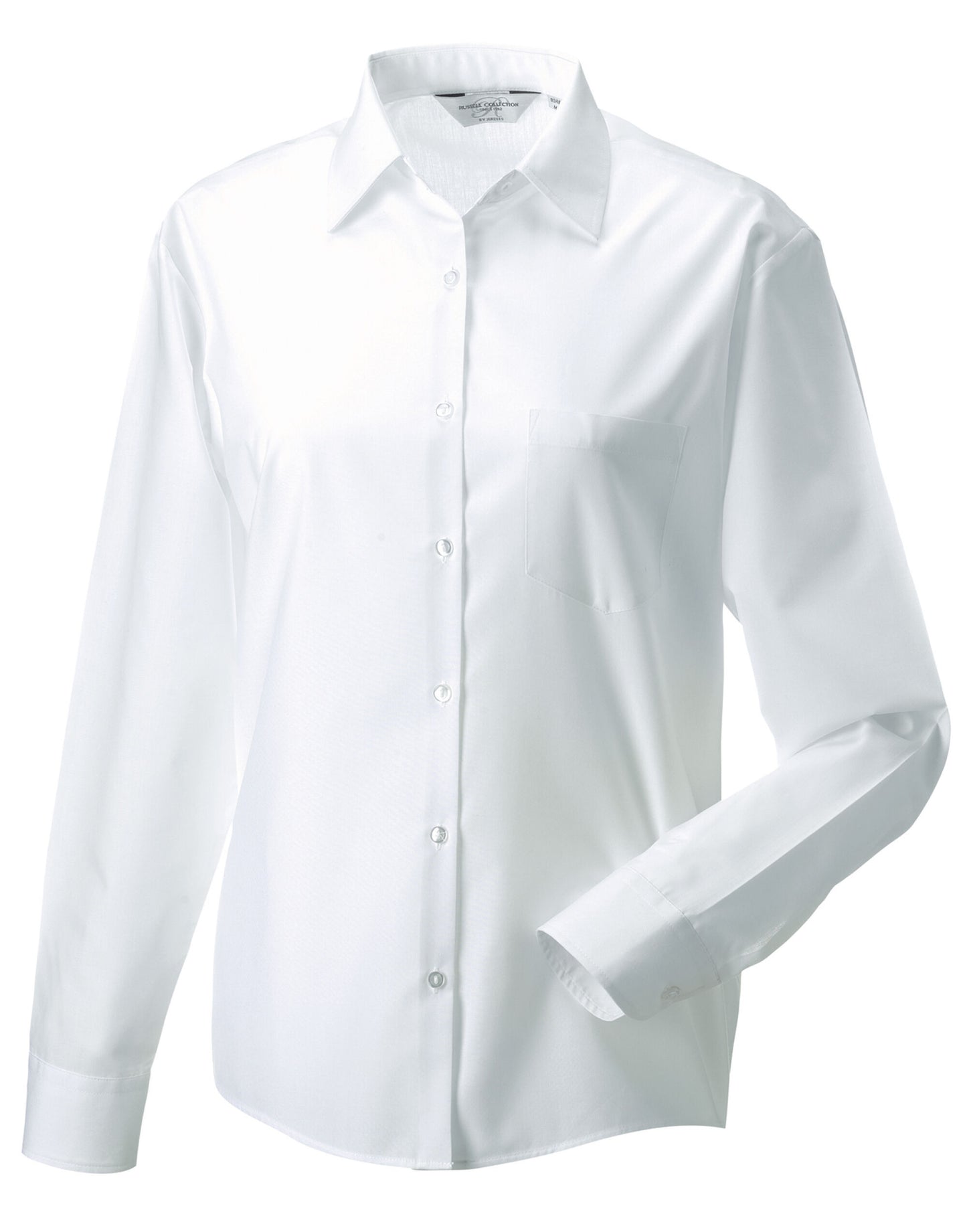 Ladies' Long Sleeve Classic Polycotton Poplin Shirt