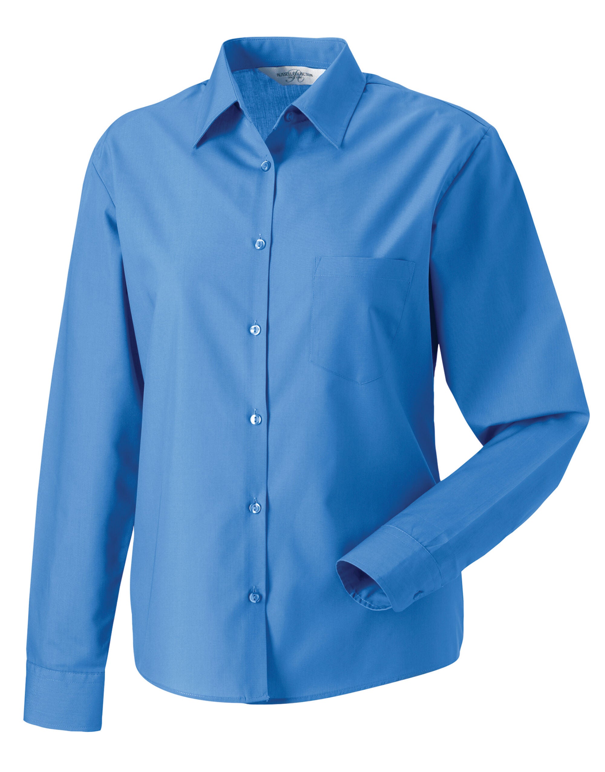 Ladies' Long Sleeve Classic Polycotton Poplin Shirt