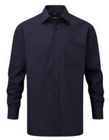 Men's Long Sleeve Classic Polycotton Poplin Shirt