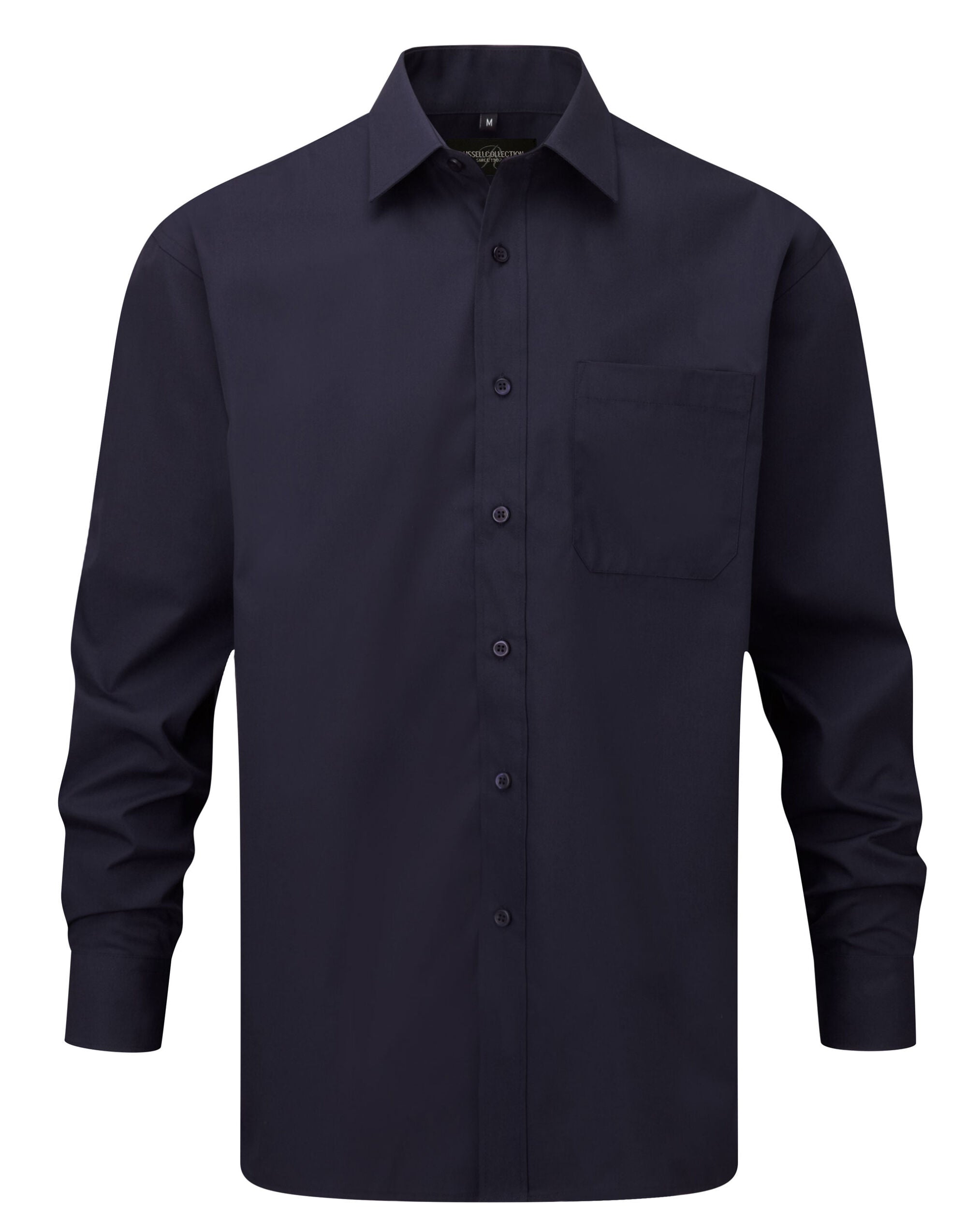 Men's Long Sleeve Classic Polycotton Poplin Shirt