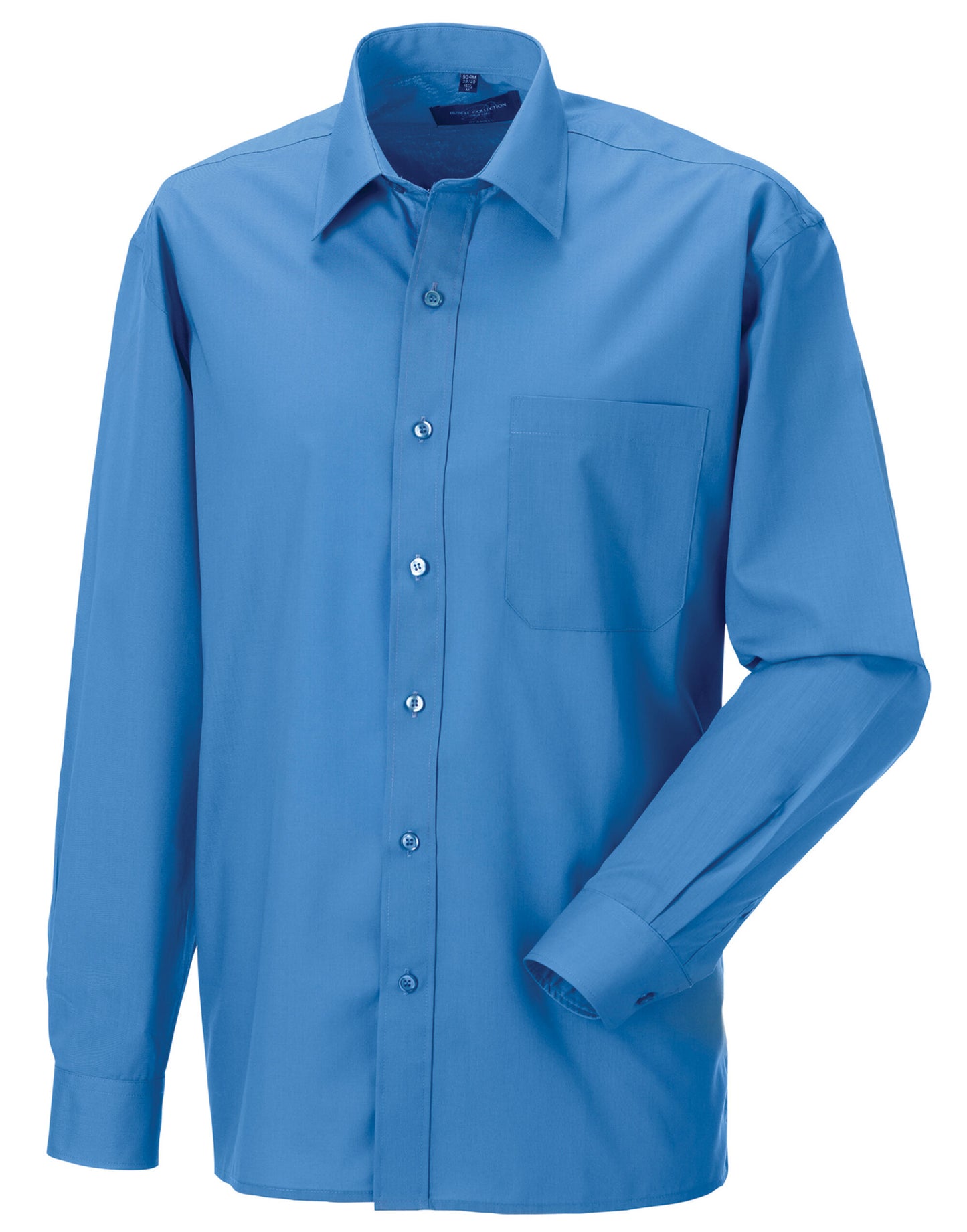 Men's Long Sleeve Classic Polycotton Poplin Shirt