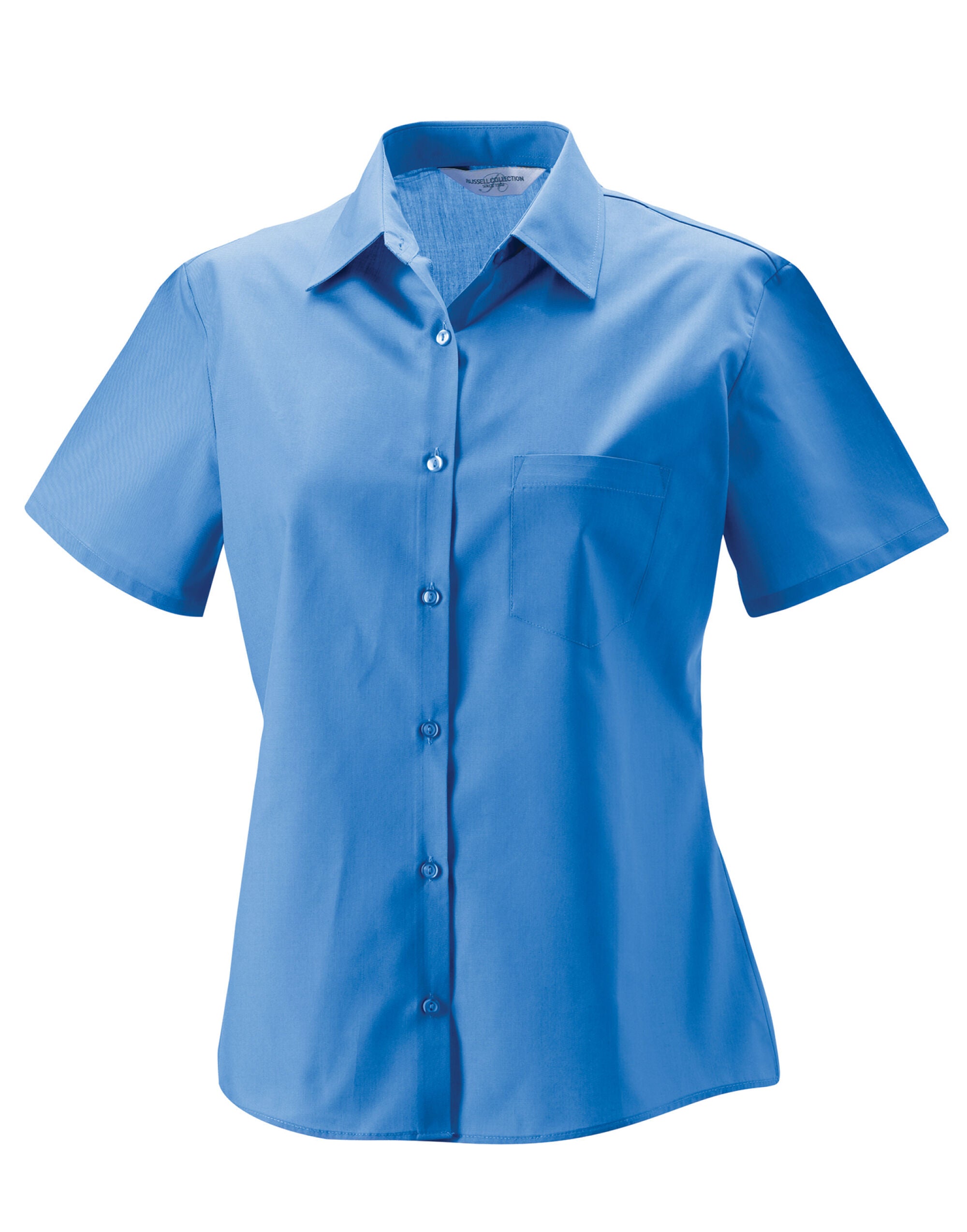 Ladies' Short Sleeve Classic Polycotton Poplin Shirt