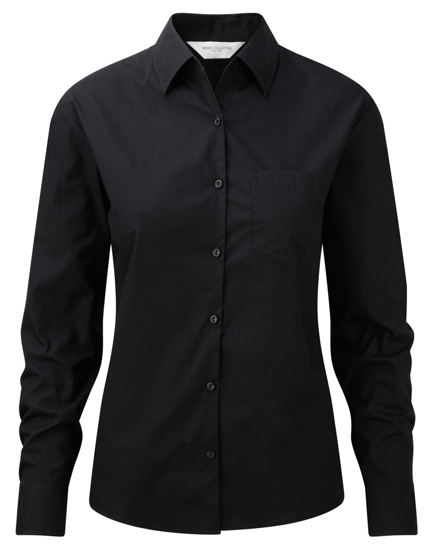 Ladies' Long Sleeve Classic Pure Cotton Poplin Shirt