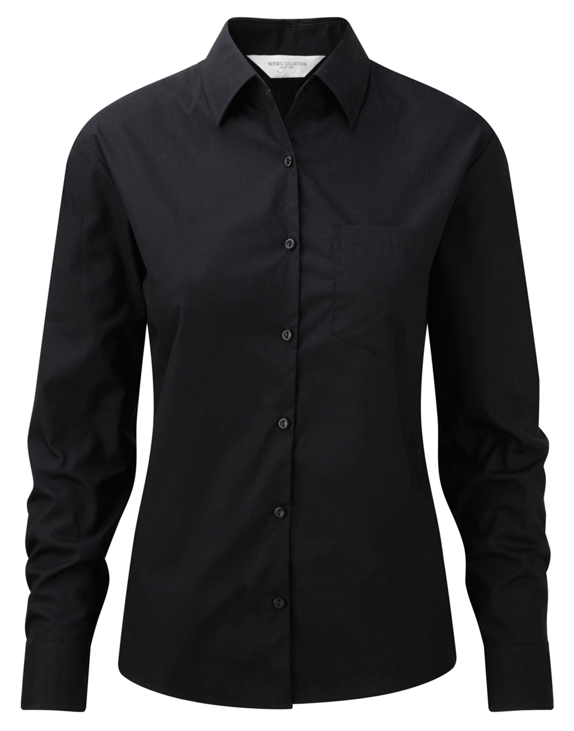 Ladies' Long Sleeve Classic Pure Cotton Poplin Shirt