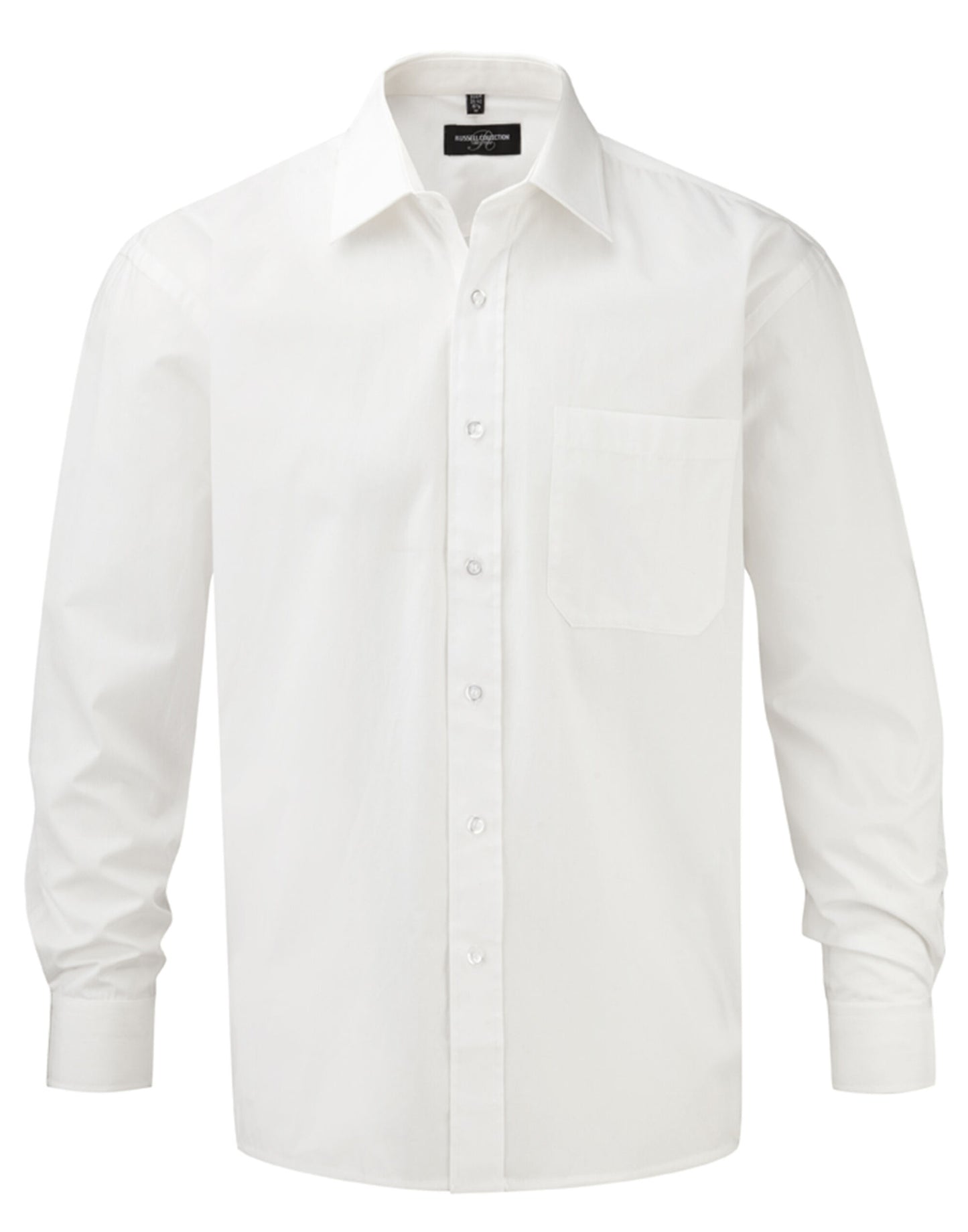 Men's Long Sleeve Classic Pure Cotton Poplin Shirt