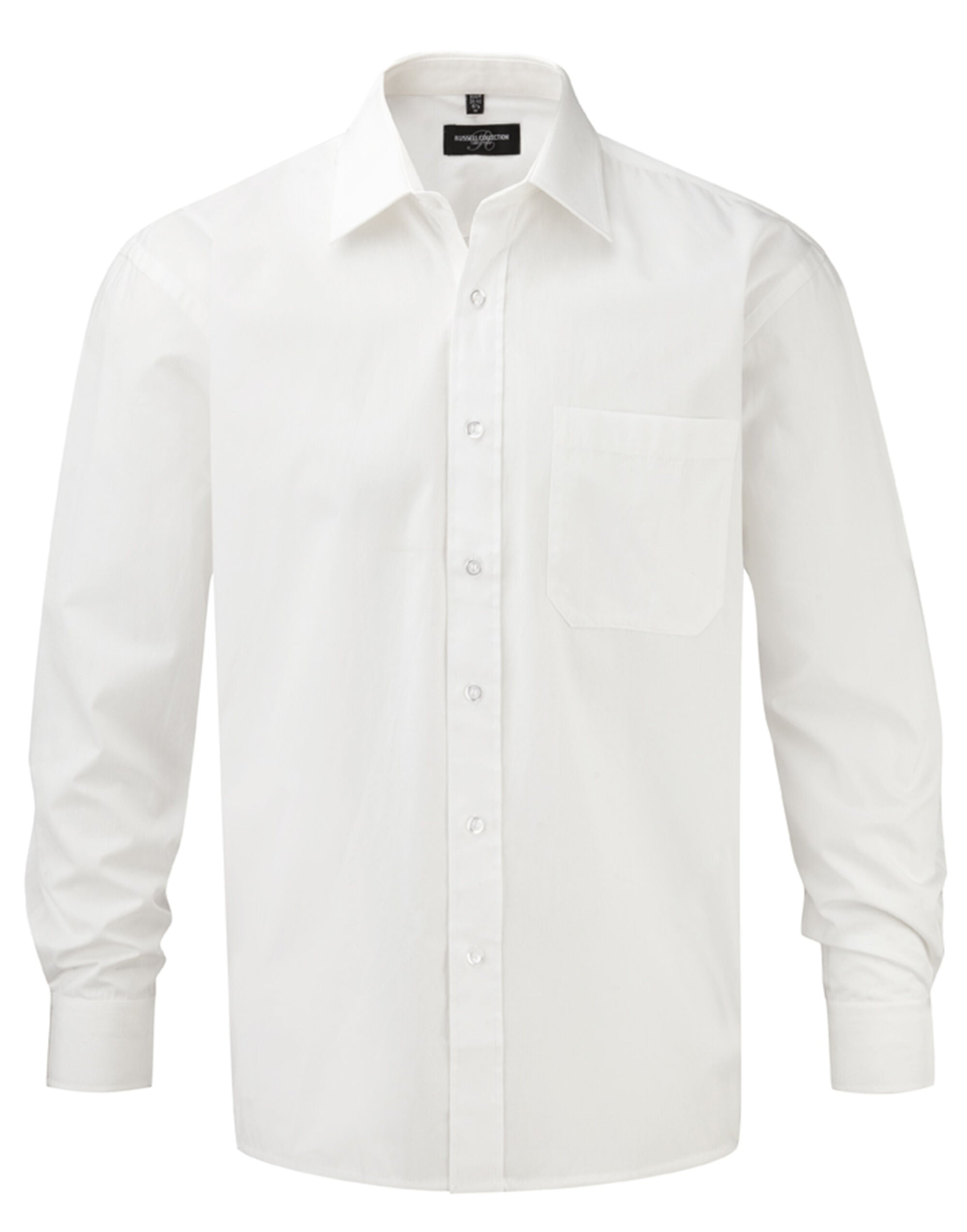 Men's Long Sleeve Classic Pure Cotton Poplin Shirt