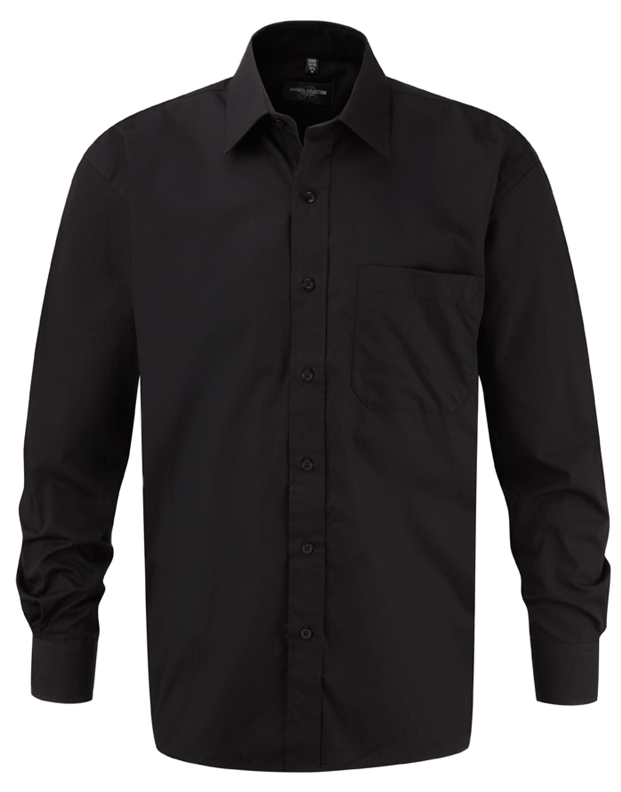Men's Long Sleeve Classic Pure Cotton Poplin Shirt