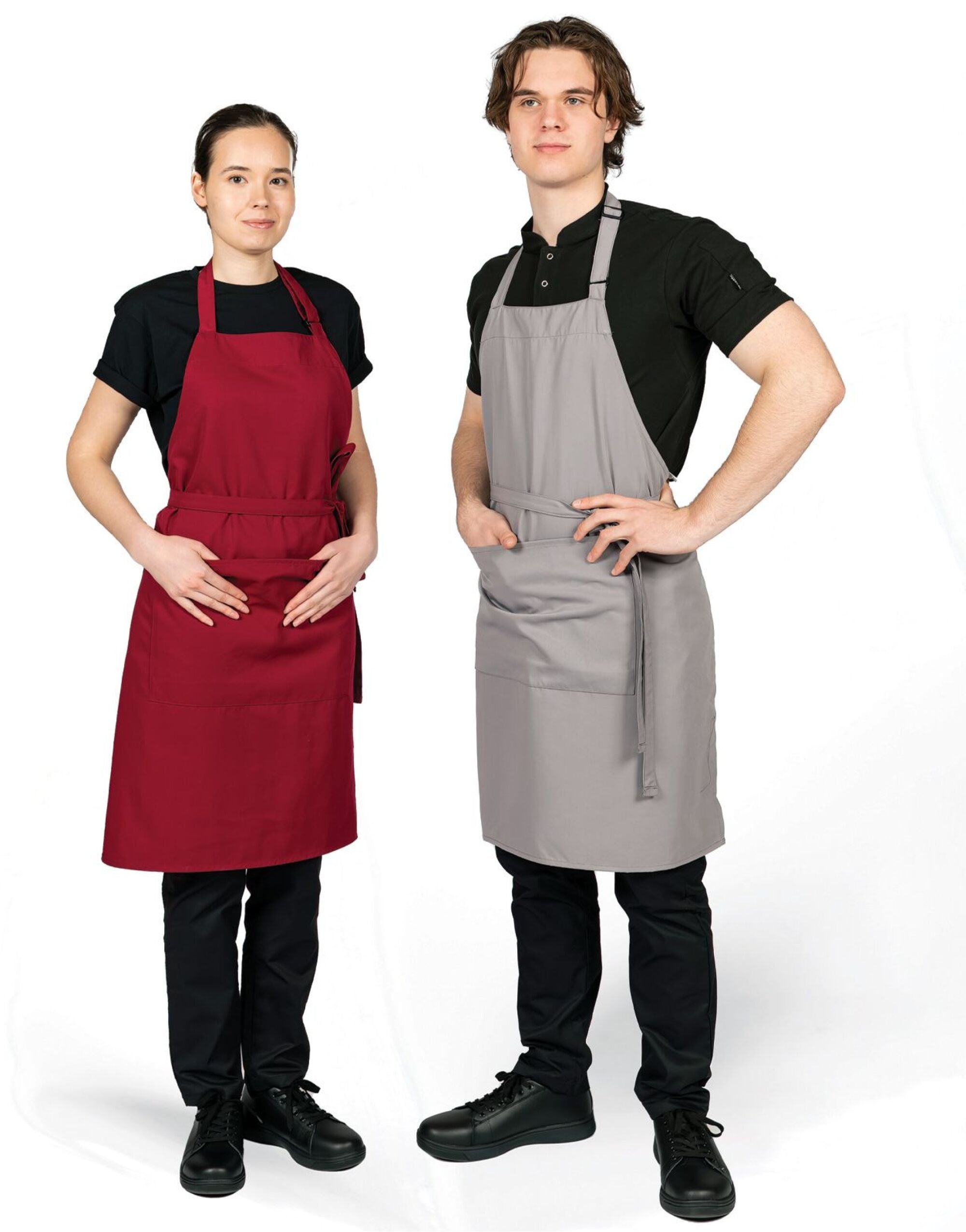 Recycled Bib Apron With Pocket