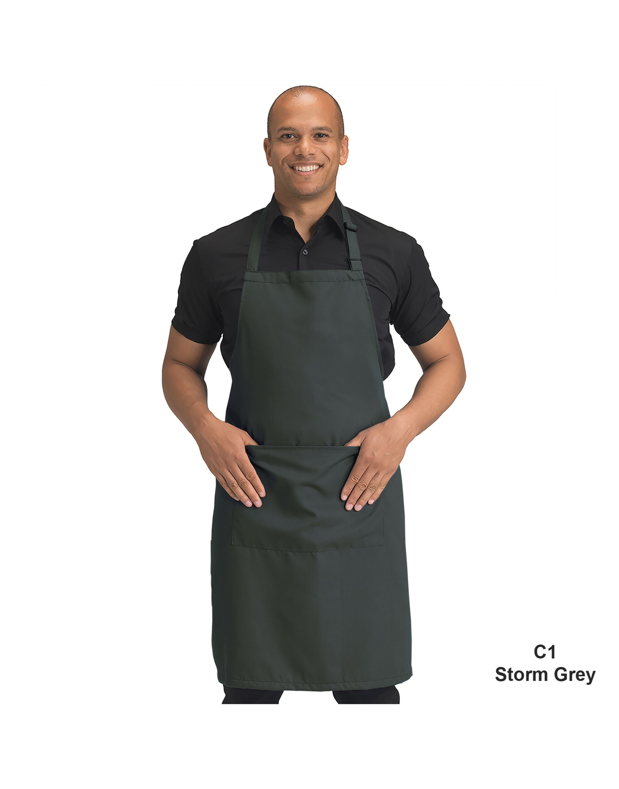 Recycled Bib Apron With Pocket