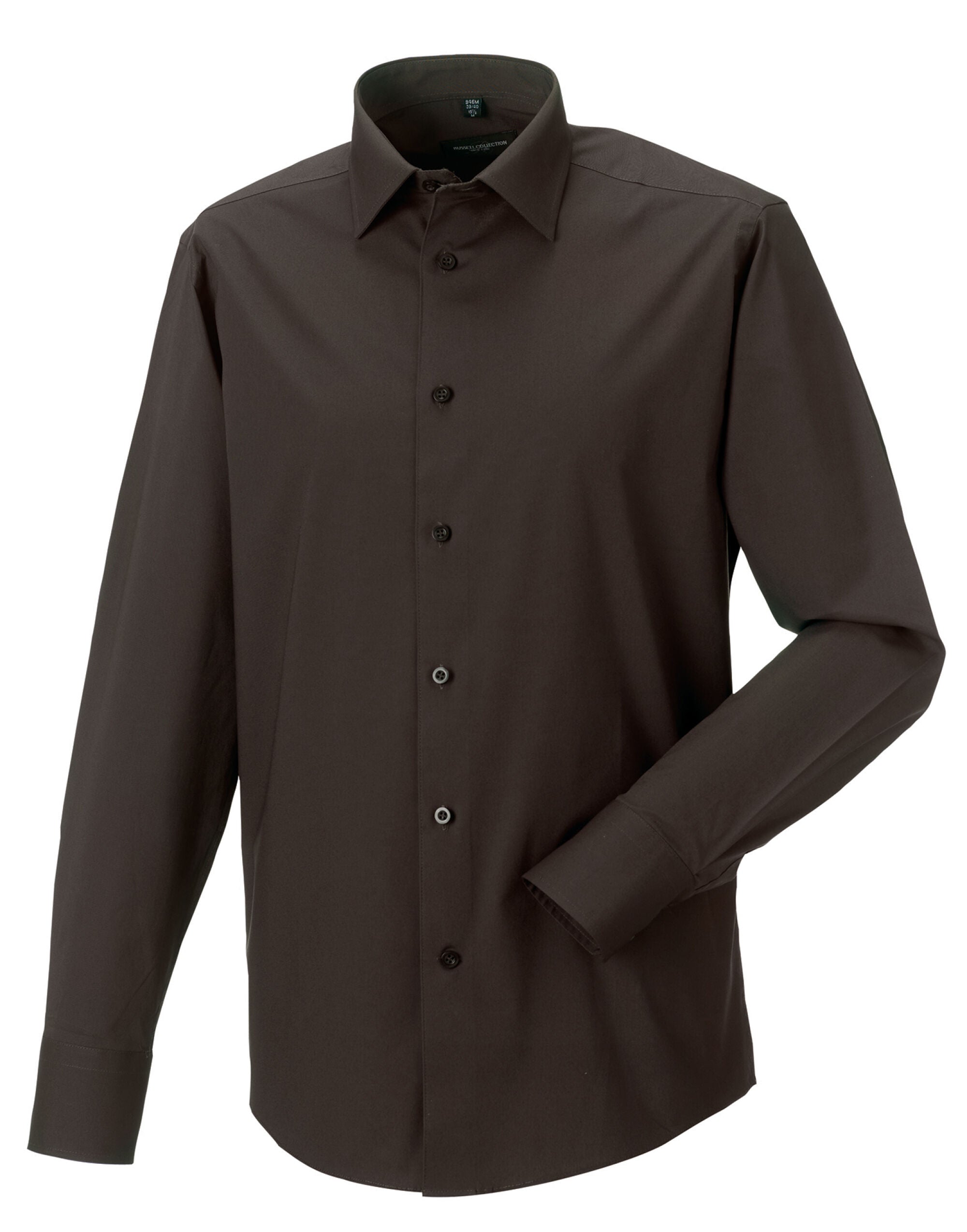 Men's Long Sleeve Fitted Stretch Shirt