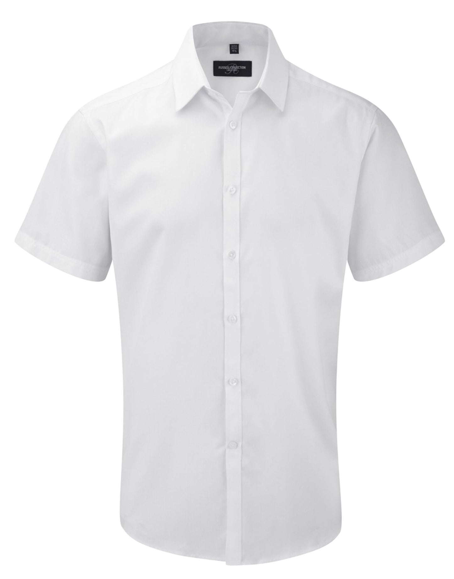 Men's Short Sleeve Tailored Herringbone Shirt