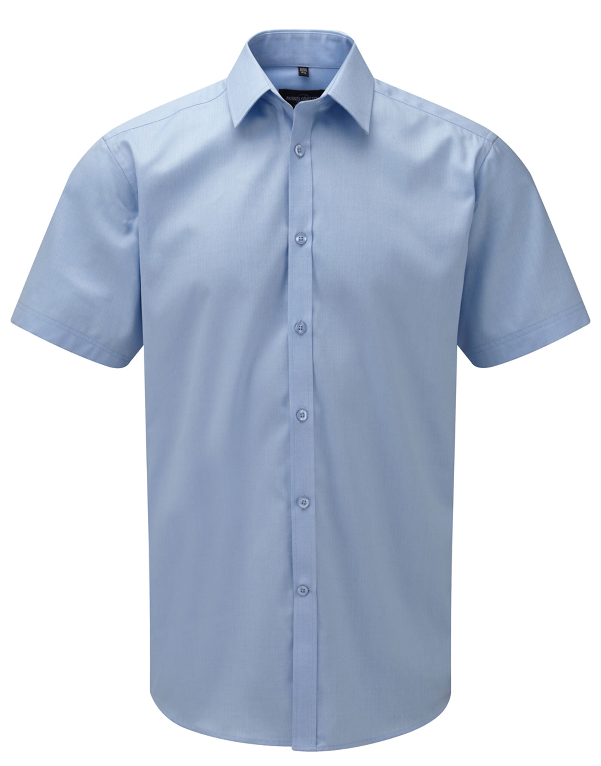 Men's Short Sleeve Tailored Herringbone Shirt