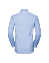 Men's Long Sleeve Tailored Contrast Herringbone Shirt 
