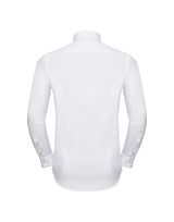 Men's Long Sleeve Tailored Contrast Herringbone Shirt 