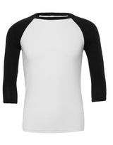Canvas Unisex 3/4 Sleeve Baseball Tee