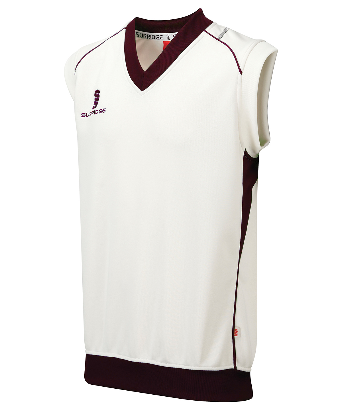 White/Maroon Trim