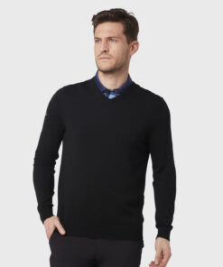 Ribbed v-neck Merino sweater