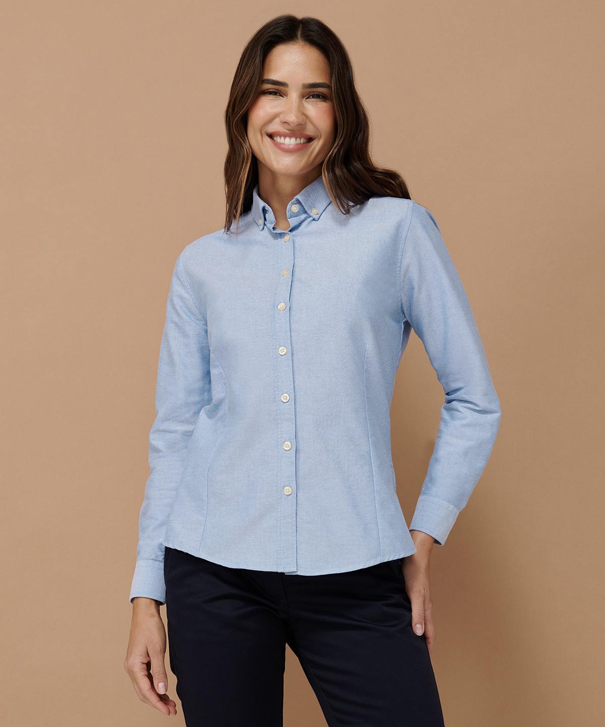 Women's modern long sleeve Oxford shirt