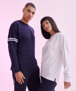 Unisex drop shoulder slogan top