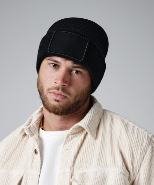 Removable patch Thinsulate beanie