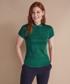 Women's stretch polo shirt with wicking finish (slim fit)