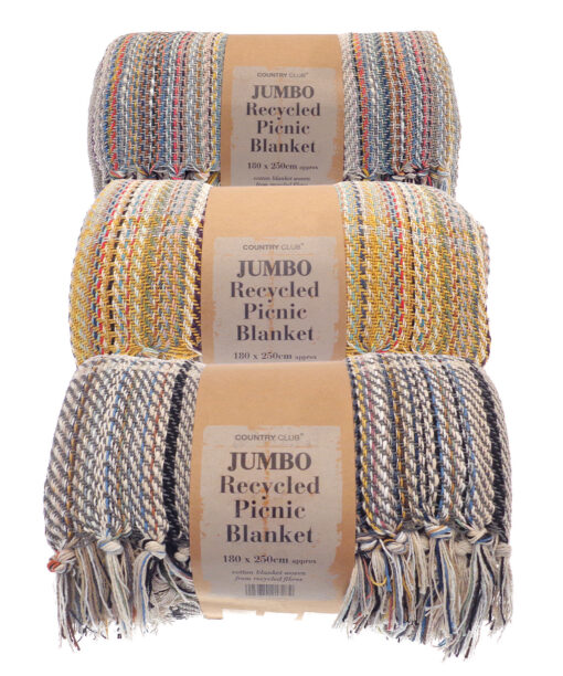 Jumbo recycled picnic blanket