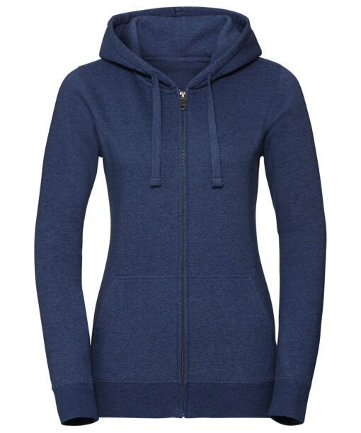 Women's authentic melange zipped hood sweatshirt