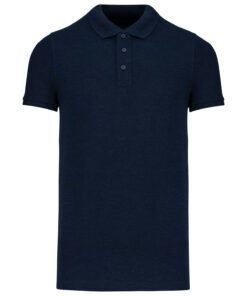 Men's organic piqué short-sleeved polo shirt