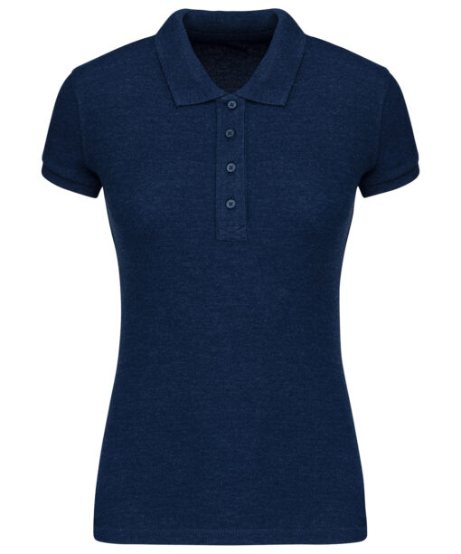 Ladies organic piqué short-sleeved polo shirt