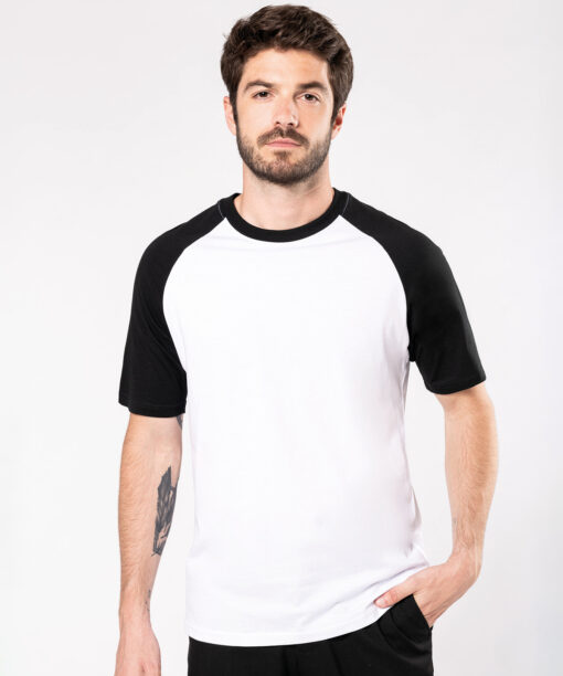 Baseball Short-sleeved two-tone T-shirt