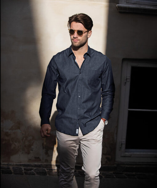 Torrance modern fit  raw and stylish denim shirt