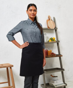 Cotton waist apron, organic and Fairtrade certified