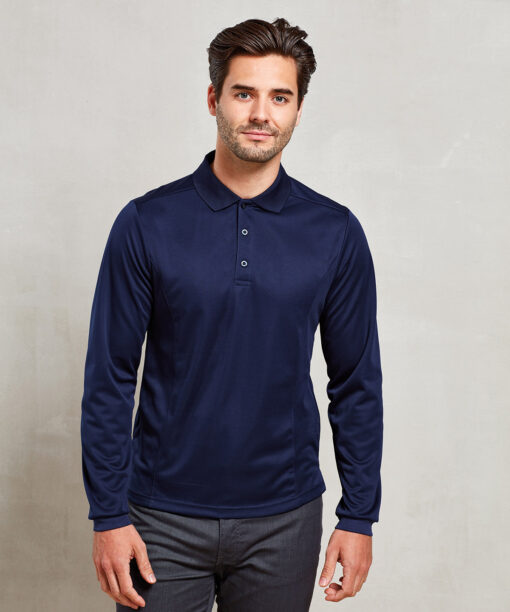 Long sleeve Coolchecker® piqué polo