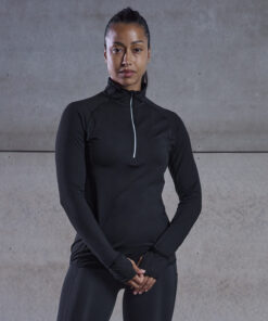 Women's long-sleeved ¼ zip top