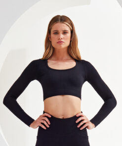 Womens TriDri® ribbed seamless '3D Fit' crop top