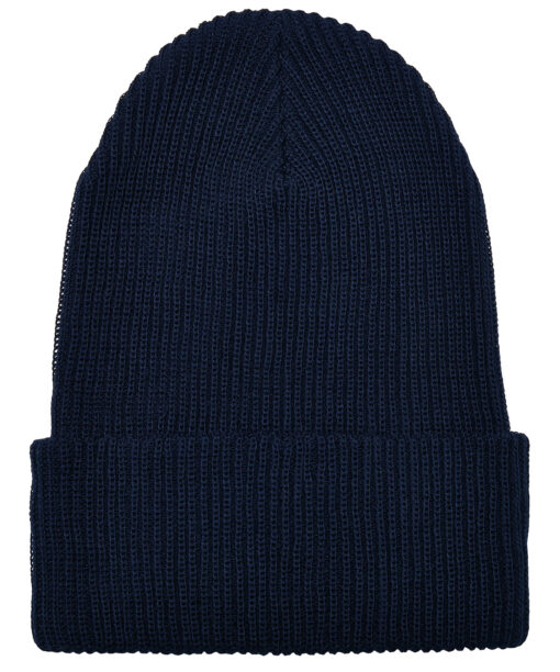 Recycled yarn ribbed knit beanie (1504RY)