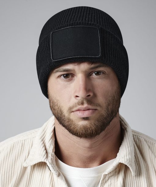 Removable patch Thinsulate beanie