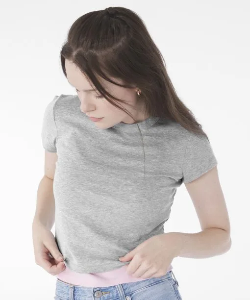Womens micro rib baby t-shirt