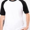 Baseball Short-sleeved two-tone T-shirt