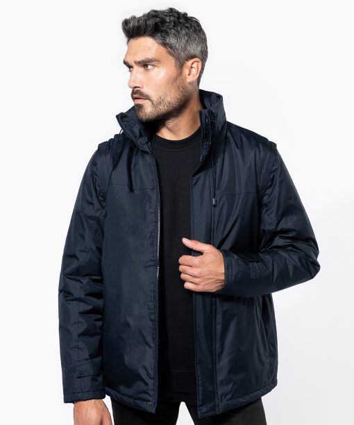 Detachable-sleeved blouson jacket